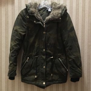 Faux Fur Camo Coat